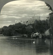 'England's Royal Residence - Windsor Castle from the Thames, Windsor, England', c1930s. Creator: Unknown.