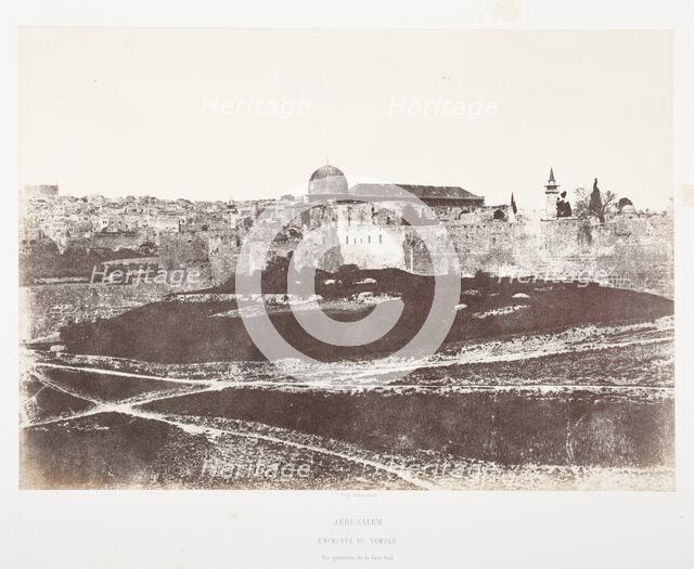 Jerusalem-Enciente Du Temple, Printed 1856 circa. Creator: Auguste Salzmann.