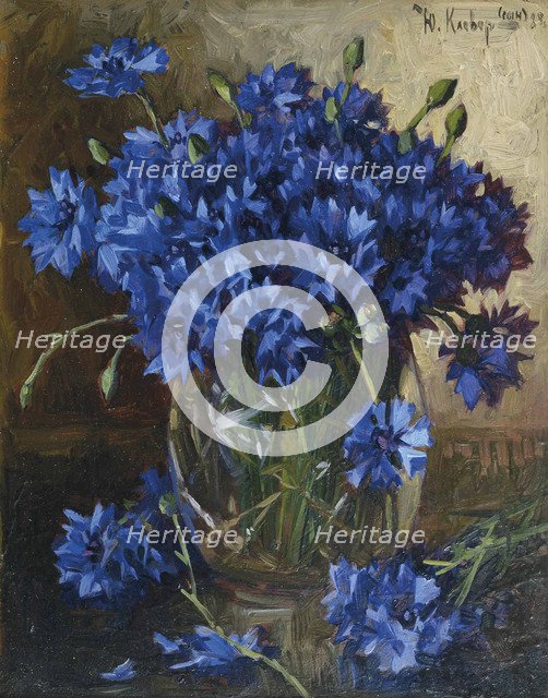 Bouquet of cornflowers, 1935.