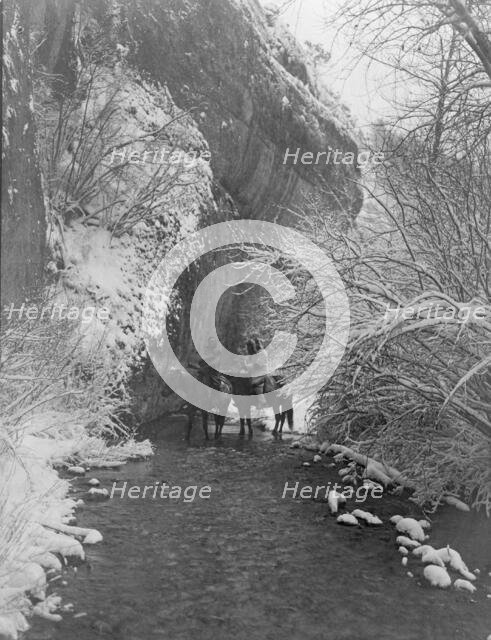 Approaching winter-Apsaroke, c1908. Creator: Edward Sheriff Curtis.