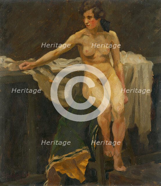 Study of Female Nude, around 1921. Creator: Stefan Polkorab.