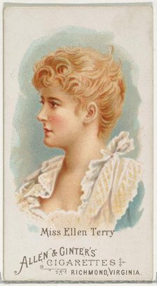 Miss Ellen Terry, from World's Beauties, Series 1 (N26) for Allen & Ginter Cigarettes, 1888., 1888. Creator: Allen & Ginter.
