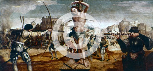 'The Martyrdom of St Sebastian', 16th century. Artist: Gregorio Lopez