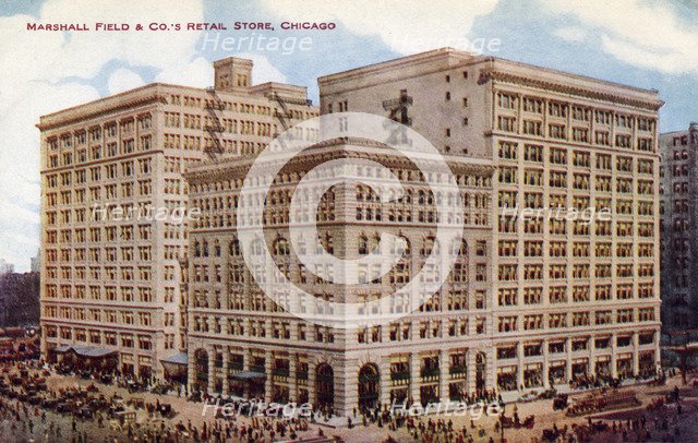 Marshall Field & Co's Retail Store, Chicago, Illinois, USA, 1915. Artist: Unknown