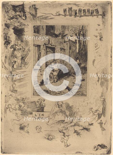 La Maison Maudite (The House of the Damned), c. 1883/1885. Creator: Felix Hilaire Buhot.