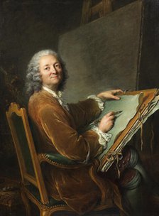 Portrait of the artist's father Hubert Drouais (1699-1767), c18th century. Creator: Francois Hubert Drouais.