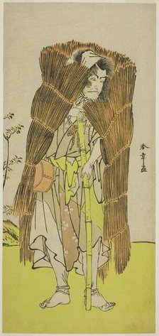 The Actor Ichikawa Ebizo III as Akushichibyoe Kagekiyo Disguised as a Beggar in the Play..., c.1776. Creator: Shunsho.
