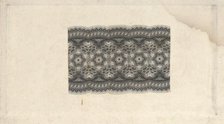 Banknote motifs: band of lace-like lathe work ornament, ca. 1824-42. Creator: Durand, Perkins & Co.