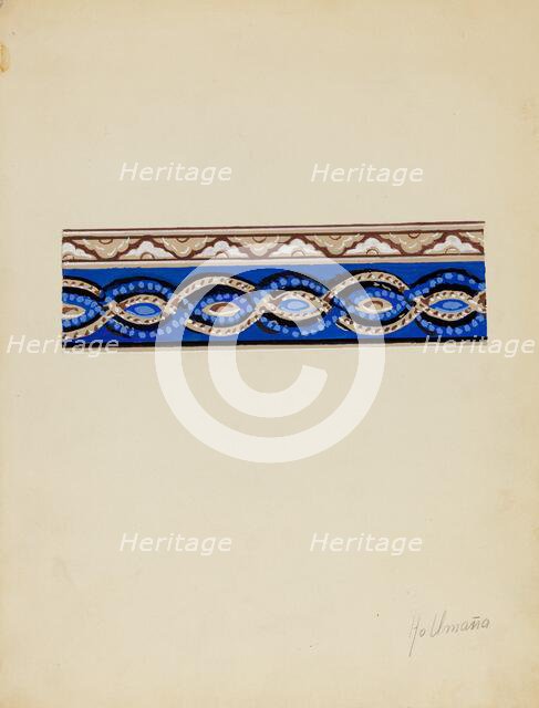 Wall Paper Border, c. 1936. Creator: Alfonso Umana.