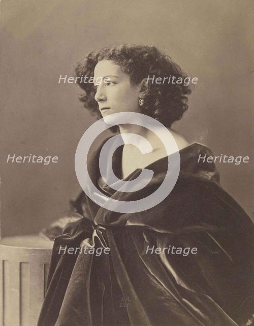 Portrait of Sarah Bernhardt (1844-1923), 1864. Creator: Nadar, Gaspard-Félix (1820-1910).