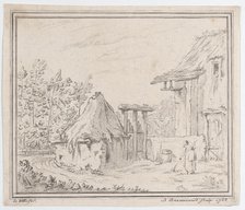 Farmyard, 1758. Creator: Barthélémy-Augustin Blondel d'Azincourt.