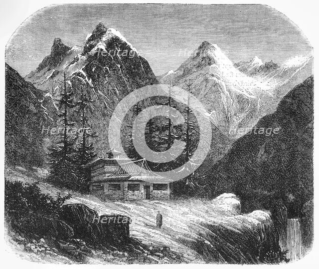 'View of a Monastery in the Himalayas', c1891. Creator: James Grant.