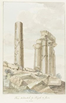 West Facade of the Temple of Juno Lucina, 1778. Creator: Louis Ducros.