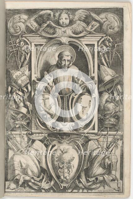 Frontispiece with Portrait of Saint Francis, 1612. Creator: Jacopo Ligozzi.