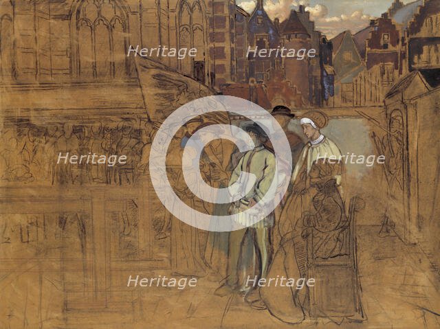 Archery Feast in Antwerp in the 16th Century. Creator: Jan August Hendrik Leys.