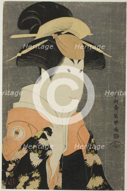 The actor Segawa Tomisaburo II as Yadorigi, wife of Ogishi Kurando, 1794. Creator: Tôshûsai Sharaku.