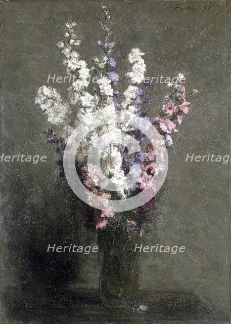 'Larkspurs', 1871. Artist: Henri Fantin-Latour.