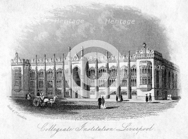 Collegiate Institution, Liverpool, c1870s. Artist: Unknown
