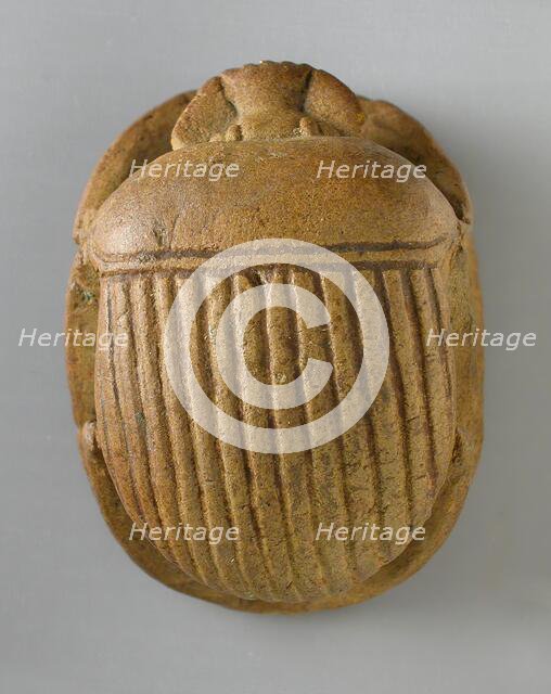Heart Scarab (image 1 of 2), New Kingdom-Late Period (1569-525 BCE) or modern. Creator: Unknown.