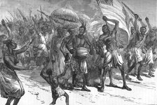 'March of Ashantee Warriors', c1880. Artist: Unknown.