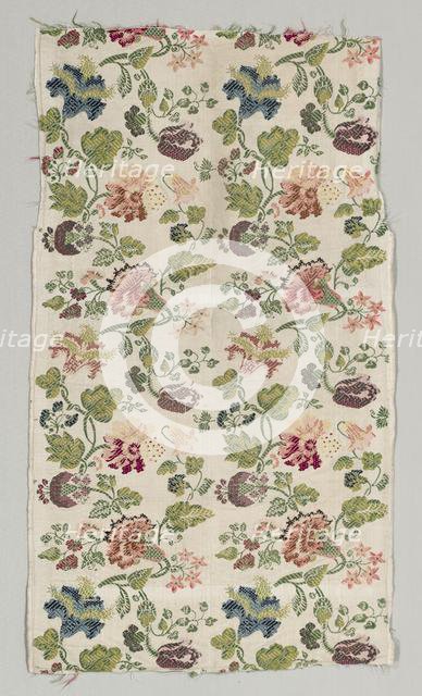 Textile Fragment, 1700s. Creator: Unknown.