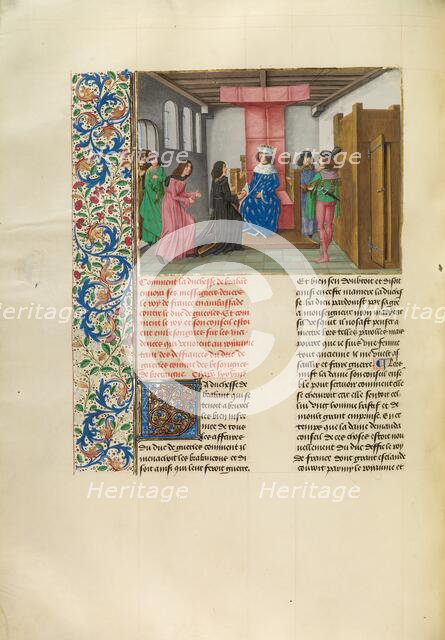 The Embassy of the Duke of Brabant before the King of France and the Duke of Berry, c1360s. Creator: Master of the Getty Froissart.