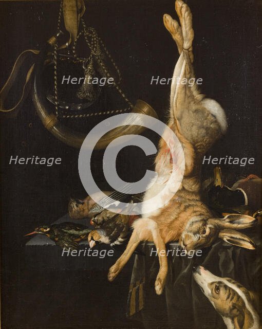 Still Life with a Hare, between 1698-1705. Creator: Philipp Ferdinand de Hamilton.