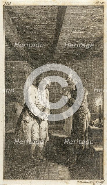 Illustration for Henry Pestalozzi's 'Leonard and Gertrude or the Village Customs', 1782. Creator: Daniel Nikolaus Chodowiecki.