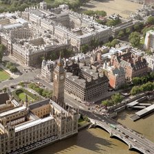 Whitehall and the Houses of Parliament, Westminster, London, 2002. Artist: EH/RCHME staff photographer