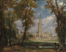Salisbury Cathedral from the Bishop's Grounds, ca. 1825. Creator: John Constable.