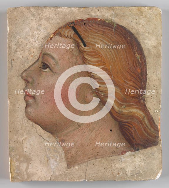 Head of an Angel in Left Profile, ca. 1397. Creator: Taddeo di Bartolo.