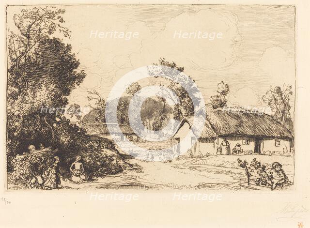 Pastime of Rest, Vendee (Le jeu du reposoir, Vendee). Creator: Auguste Lepere.