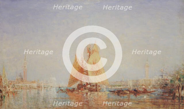 Venise, Trabaccolo à la voile jaune, between 1870 and 1890. Creator: Felix Francois Georges Philibert Ziem.