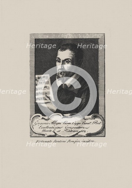 Portrait of the composer Gregorio Allegri (1582-1652).