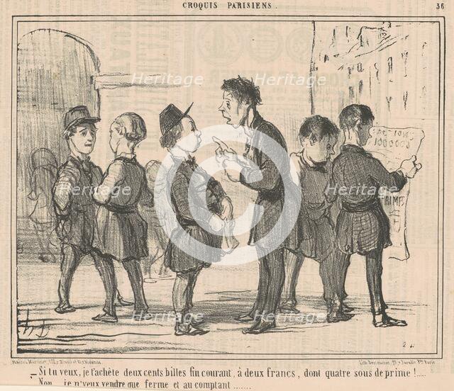 Si tu veux, je t'achète deux cents billes ..., 19th century. Creator: Honore Daumier.