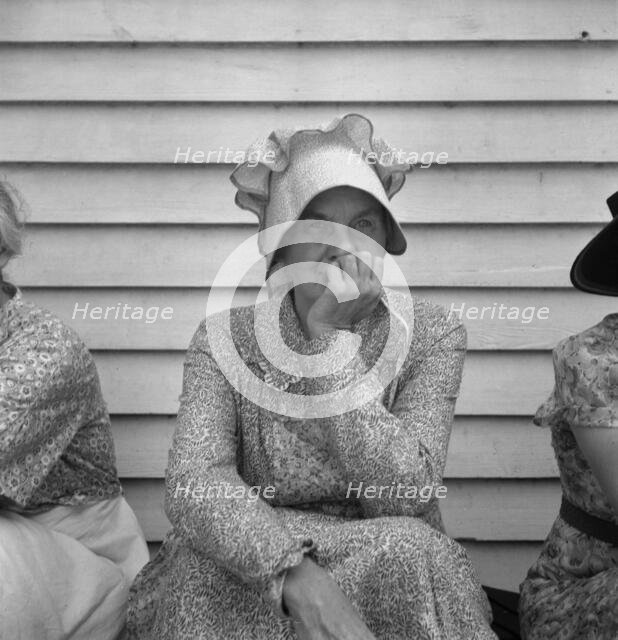 Member of the congregation of Wheeley's church..., near Gordonton, North Carolina, 1939. Creator: Dorothea Lange.