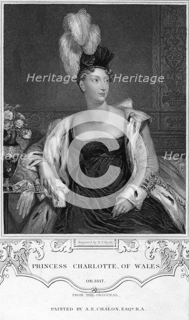 Princess Charlotte Augusta of Wales, 19th century.Artist: Henry Thomas Ryall