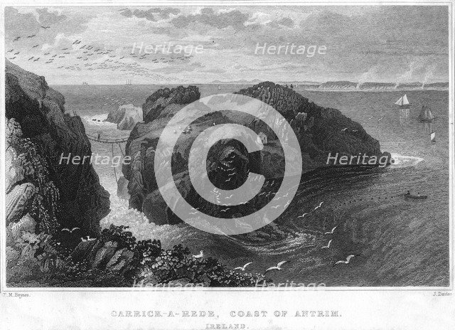 Carrick-A-Rede, Coast of Antrim, Ireland, 19th century. Artist: Unknown