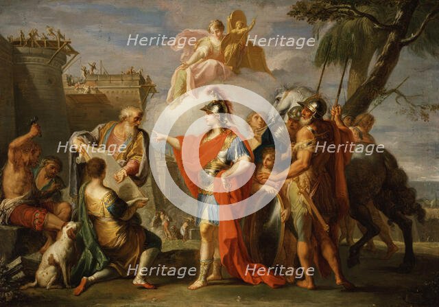 Alexander the Great Founding Alexandria, 1736-1737. Creator: Placido Costanzi.