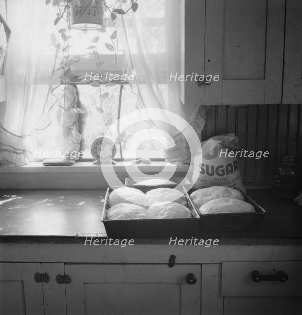 A corner of the (T.P.) Schrock kitchen in their new home, Washington, Yakima Valley, 1939. Creator: Dorothea Lange.