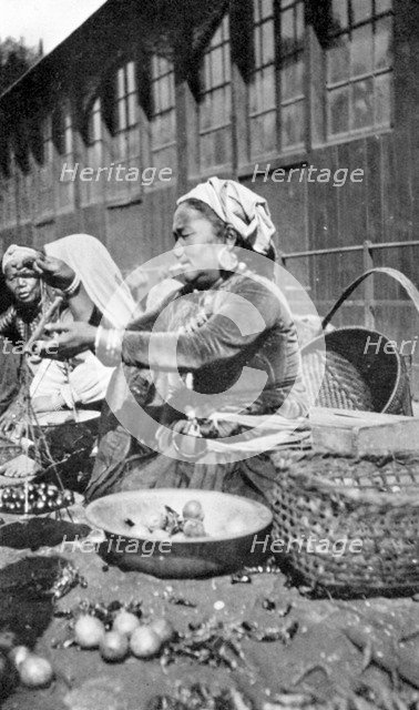 A bazaar in Darjeeling, West Bengal, India, c1910. Artist: Unknown