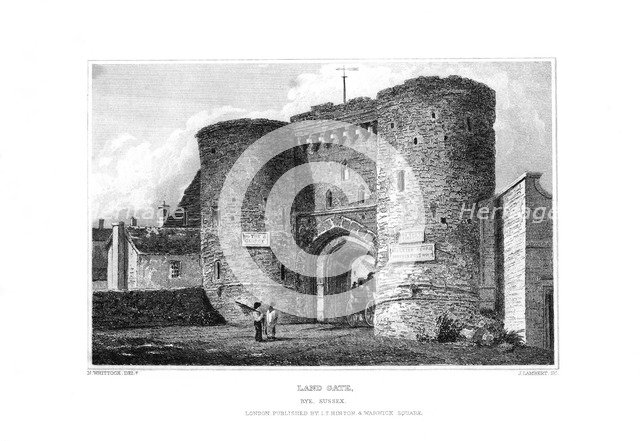 Land Gate, Rye, East Sussex, 1829.Artist: James Lambert