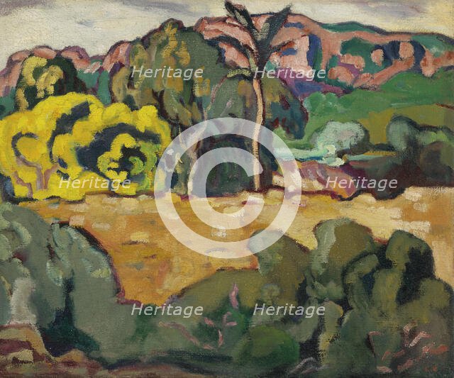 Southern landscape with palm tree , c1909. Creator: Valtat, Louis (1869-1952).