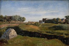 Landscape near Vejby seen from the North. Afternoon Light;Landscape near Vejby, 1843. Creator: Johan Thomas Lundbye.