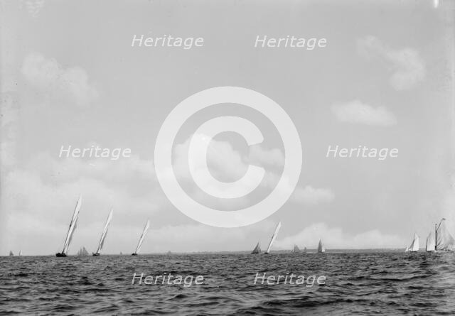 Start of 46 footers, Goelet Cup Race, 1891. Creator: John S Johnston.