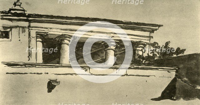 'Pillar Hall of a Villa', 1757, (1928). Artist: Giovanni Battista Tiepolo.