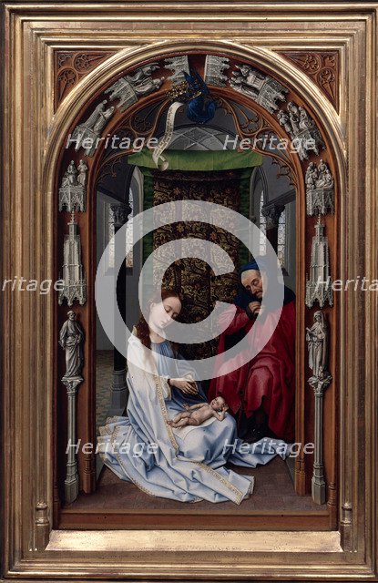 The Altar of Our Lady (Miraflores Altar), left panel, c. 1440. Artist: Weyden, Rogier, van der (ca. 1399-1464)