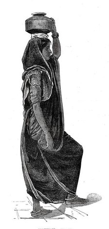 Costumes of Western India, Mahratta woman, 1876. Creator: Unknown.