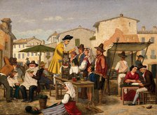 Street traders in a market square. Creator: G. S..