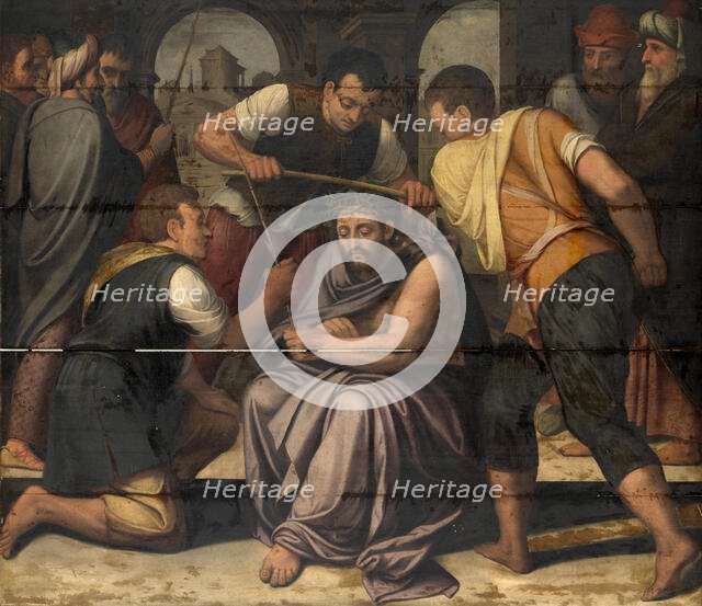 Crowning with Thorns, 1565. Creator: Lambert van Noort.